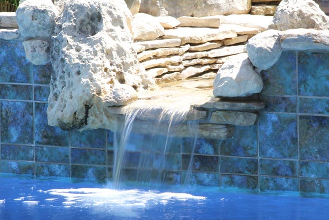 Customized waterfall - Swimming Pools Service & Repair in Abilene, KS