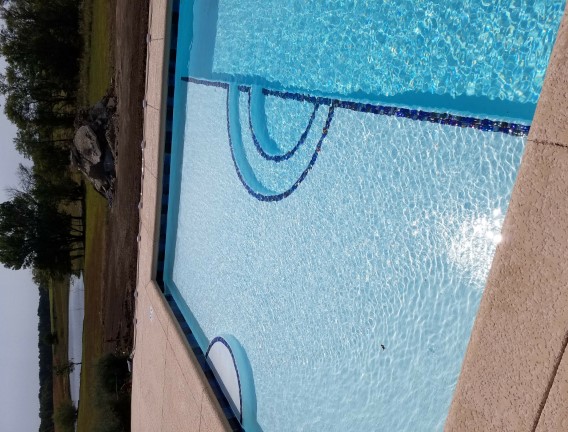 Shallow end in a custom swimming pool - Swimming Pools Service & Repair in Abilene, KS