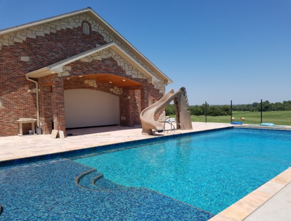 Pool with slide - Swimming Pools Service & Repair in Abilene, KS